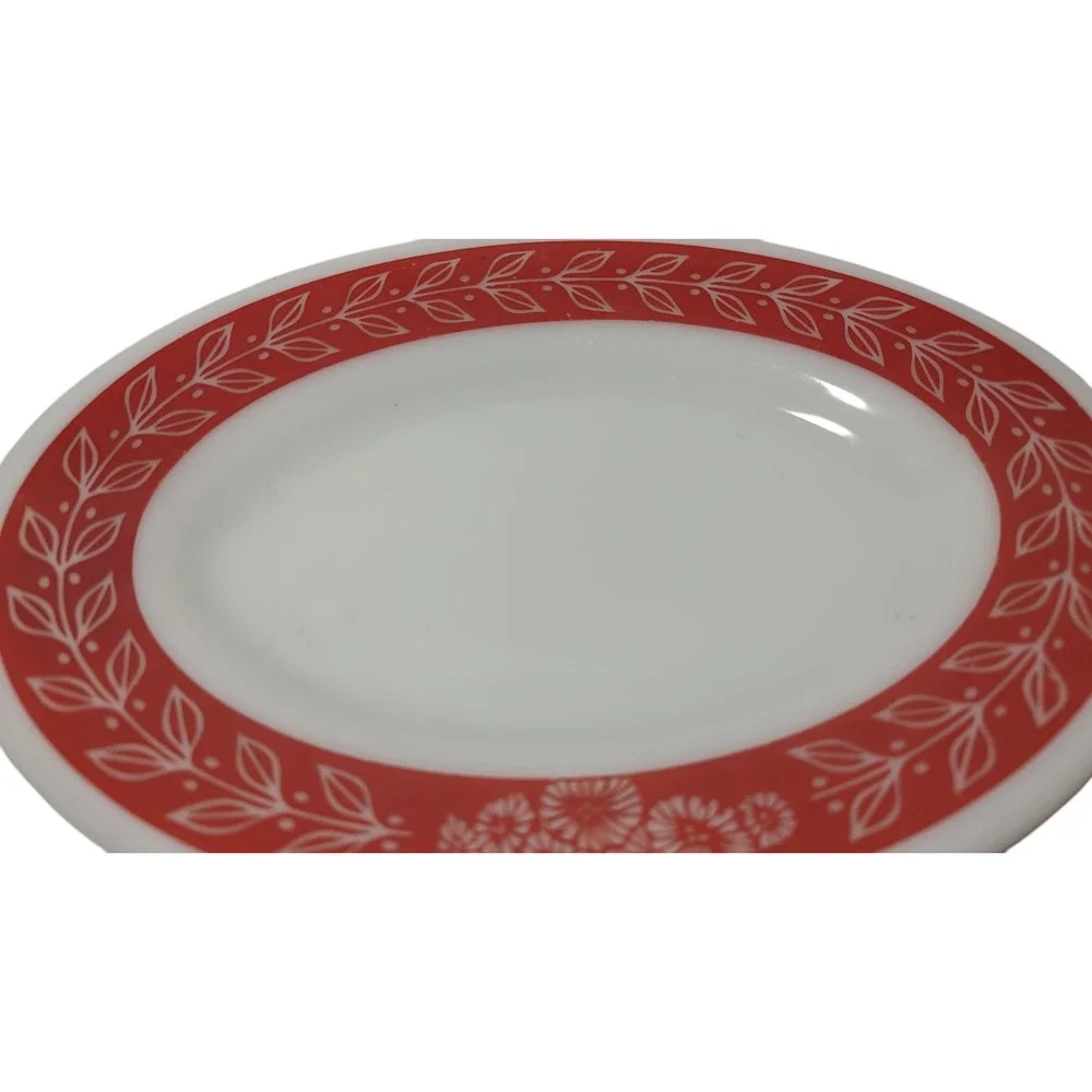 Vintage‎ Corning Decor Platter Oval Serving Dish Laurel Leaf Pattern 79 415 USA